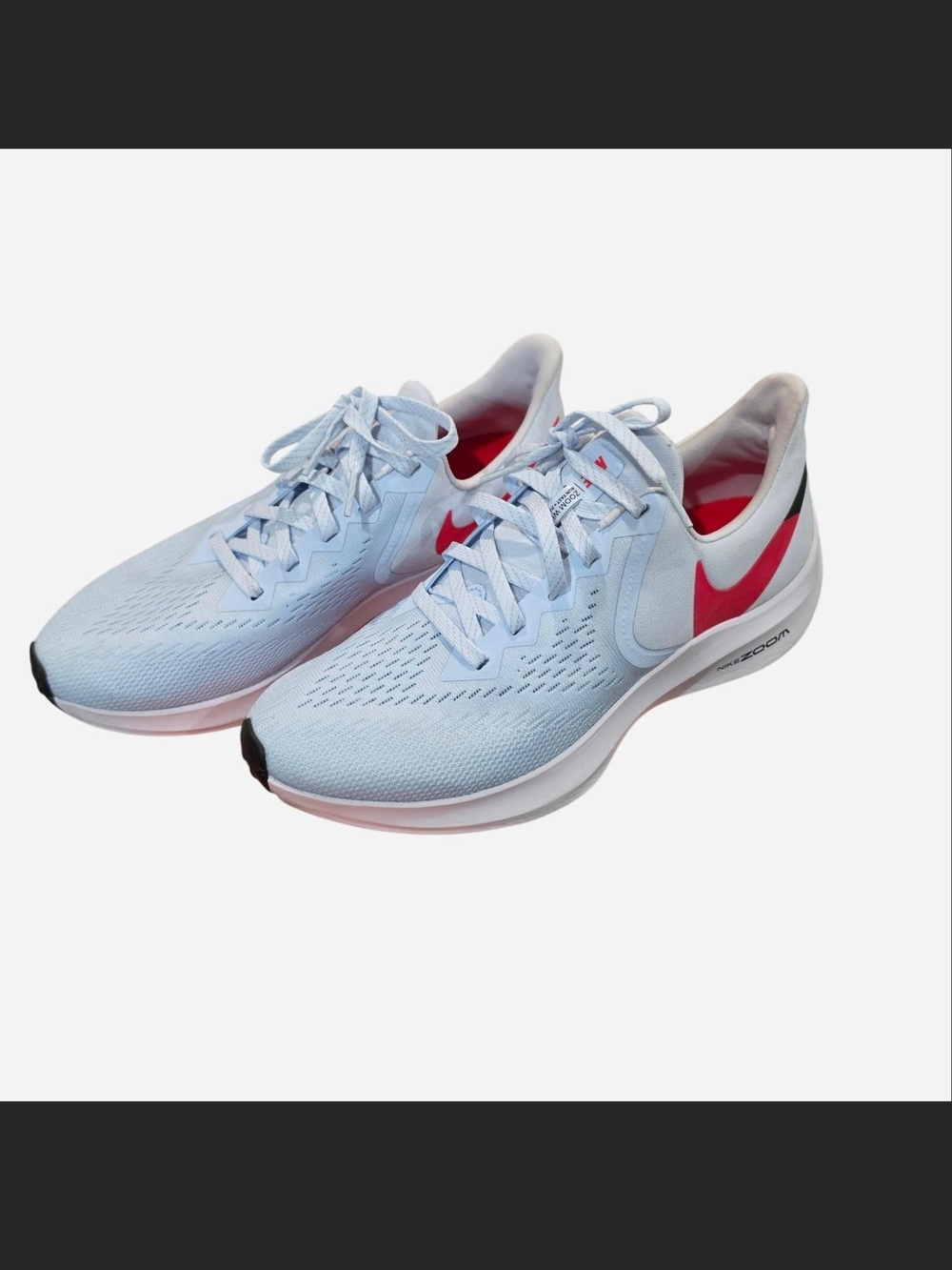 Nike Zoom Running Shoes - White with Pink Swoosh